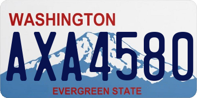 WA license plate AXA4580