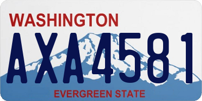 WA license plate AXA4581