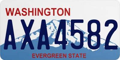 WA license plate AXA4582