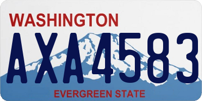 WA license plate AXA4583