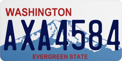 WA license plate AXA4584