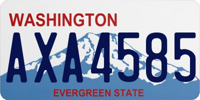 WA license plate AXA4585