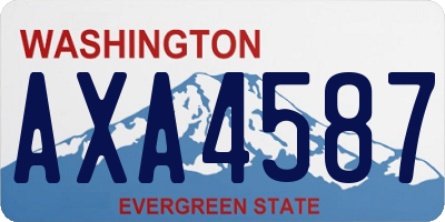 WA license plate AXA4587
