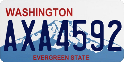 WA license plate AXA4592