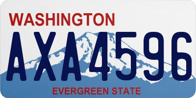 WA license plate AXA4596