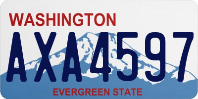 WA license plate AXA4597