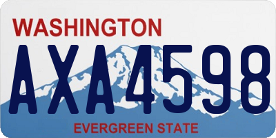 WA license plate AXA4598