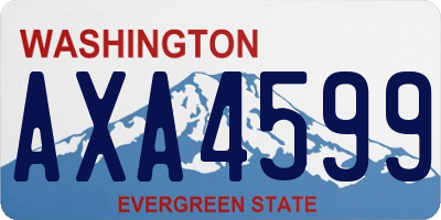 WA license plate AXA4599