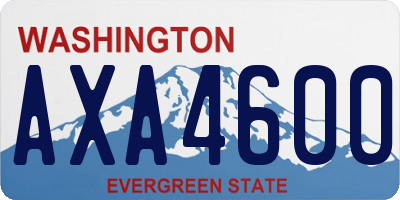 WA license plate AXA4600