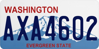 WA license plate AXA4602