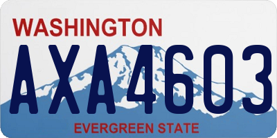 WA license plate AXA4603