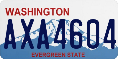WA license plate AXA4604
