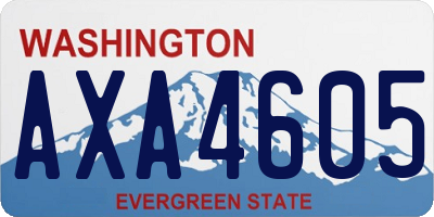 WA license plate AXA4605