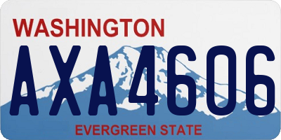WA license plate AXA4606