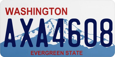 WA license plate AXA4608