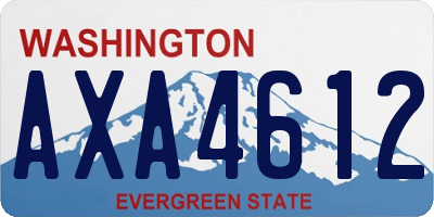 WA license plate AXA4612