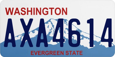 WA license plate AXA4614