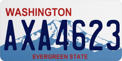 WA license plate AXA4623