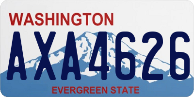 WA license plate AXA4626