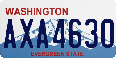 WA license plate AXA4630