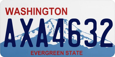 WA license plate AXA4632