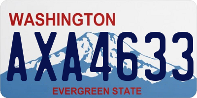 WA license plate AXA4633