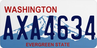 WA license plate AXA4634
