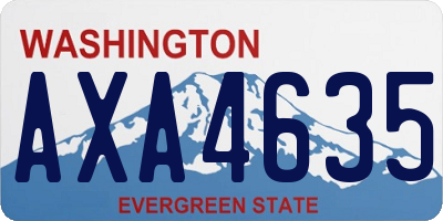 WA license plate AXA4635