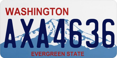 WA license plate AXA4636