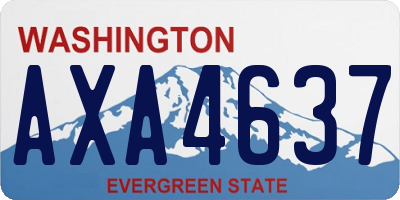 WA license plate AXA4637