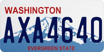 WA license plate AXA4640