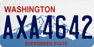 WA license plate AXA4642