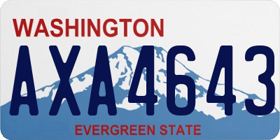 WA license plate AXA4643
