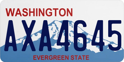 WA license plate AXA4645