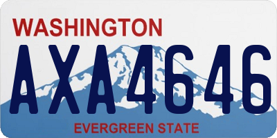 WA license plate AXA4646