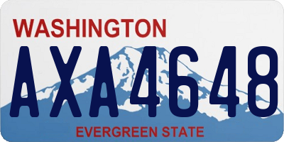 WA license plate AXA4648