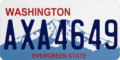 WA license plate AXA4649