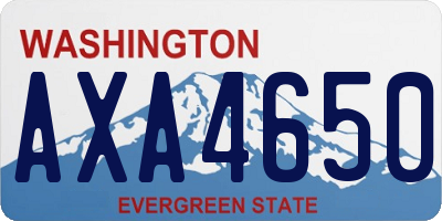 WA license plate AXA4650