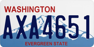 WA license plate AXA4651