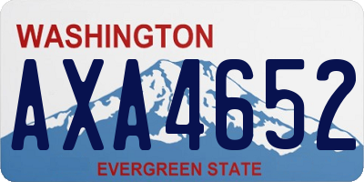 WA license plate AXA4652