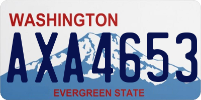 WA license plate AXA4653