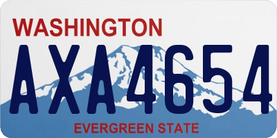 WA license plate AXA4654