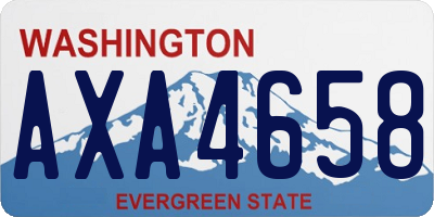 WA license plate AXA4658