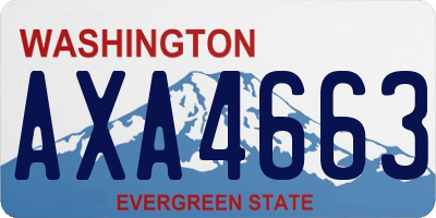 WA license plate AXA4663