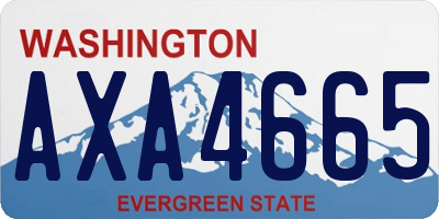 WA license plate AXA4665