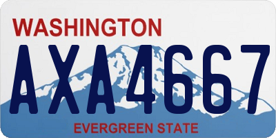 WA license plate AXA4667