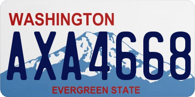 WA license plate AXA4668