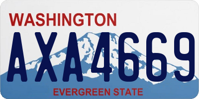 WA license plate AXA4669