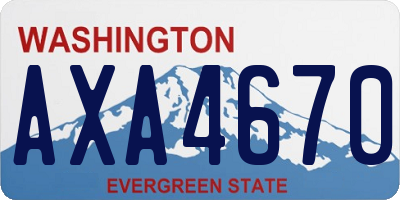 WA license plate AXA4670