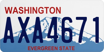 WA license plate AXA4671
